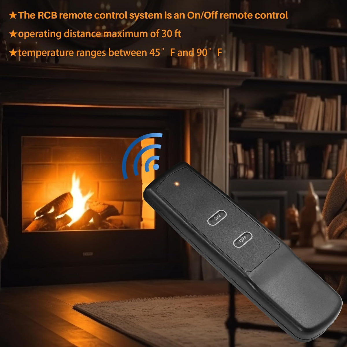 Inset Gas Fire Remote Control Gas Fireplace Remote Control Kit for Millivolt Valve Appliance, for Sk ...