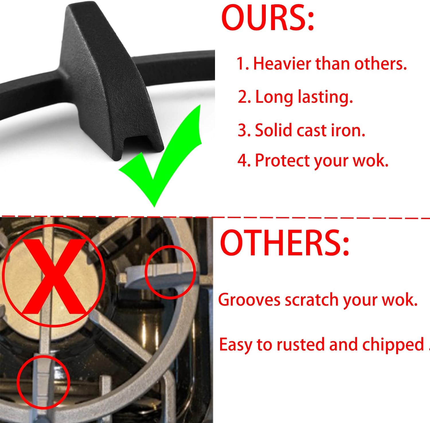 Universal Wok Pan Support Rack Stand Wok Ring/metallic Round Bottom  Universal Size For Gas Stove Fr