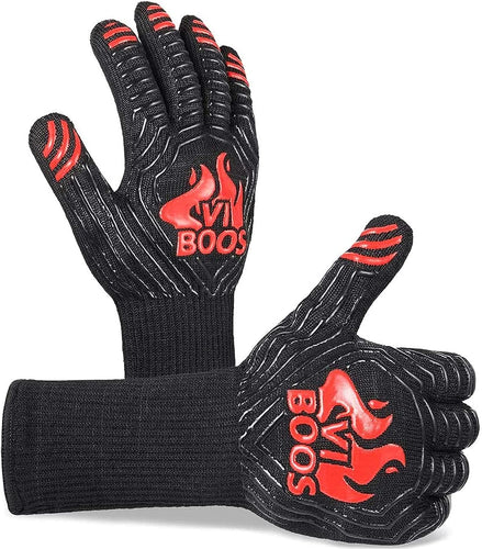 13'' BBQ Grill Gloves for All Grills, Smokers, Kitchen Cooking Oven