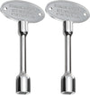 Universal Valve Key for Gas Fireplaces, Polished Gas Fireplace Keys for Fire Pits, Fits 1/4" & 5/16" Turn Ball Valve, 3-Inch, 2 PCS 