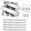 Repair Parts Kit For Nexgrill 720-0896, 730-0896 Evolution Infrared Plus 5 Burner Gas Grill, Burners and Heat Plates Set