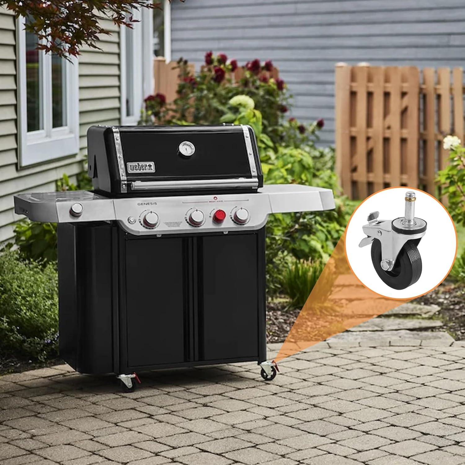 64413 64412 Caster Wheels for Weber Genesis 300/400 Series Grills (202 ...