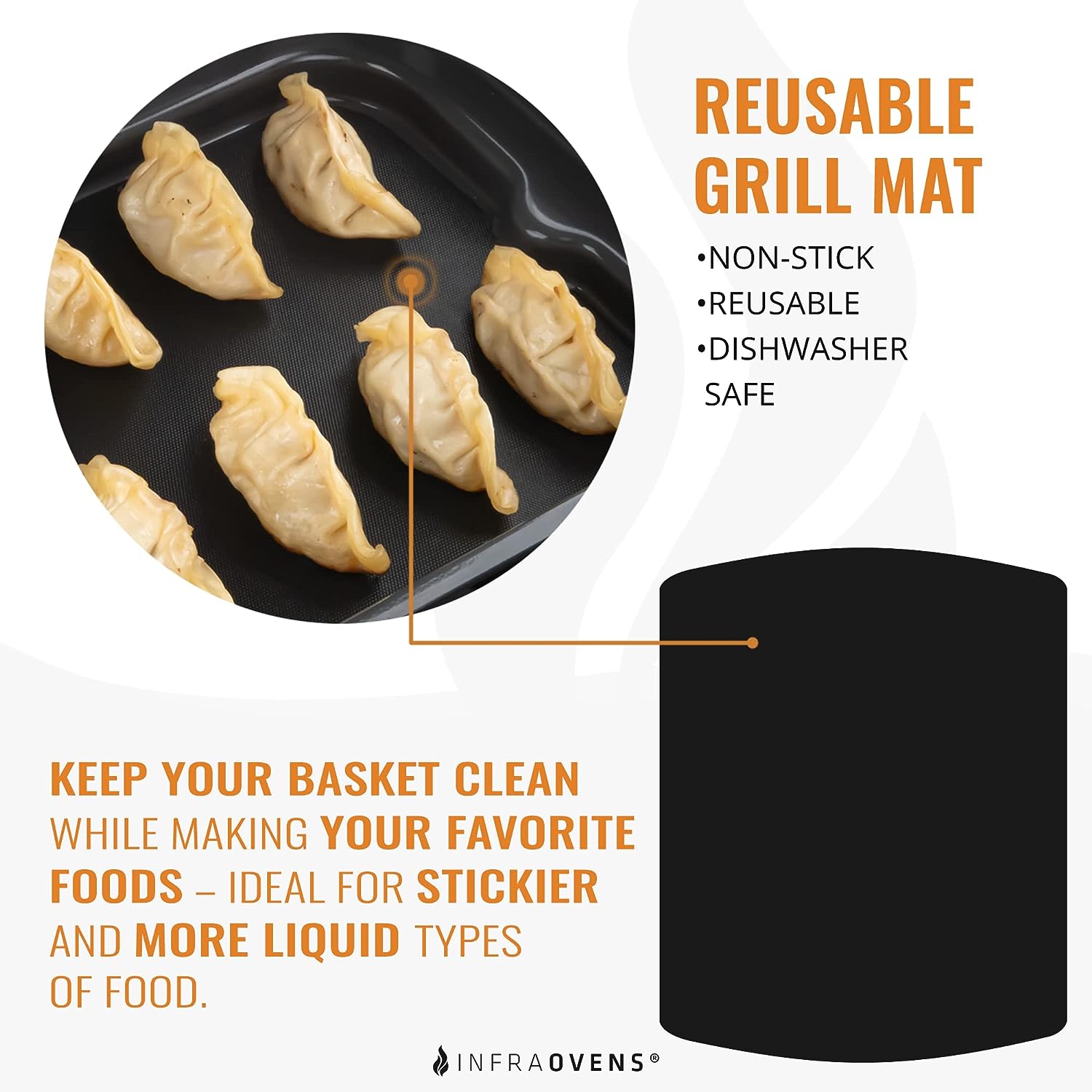 KINLYBO Reusable Silicone Air Fryer Liners and 3PCS Heat Resistant Grill  Mats Set Compatible with Ninja Foodi 5-in-1 AG301 Grill, Non-Stick Air  Fryer