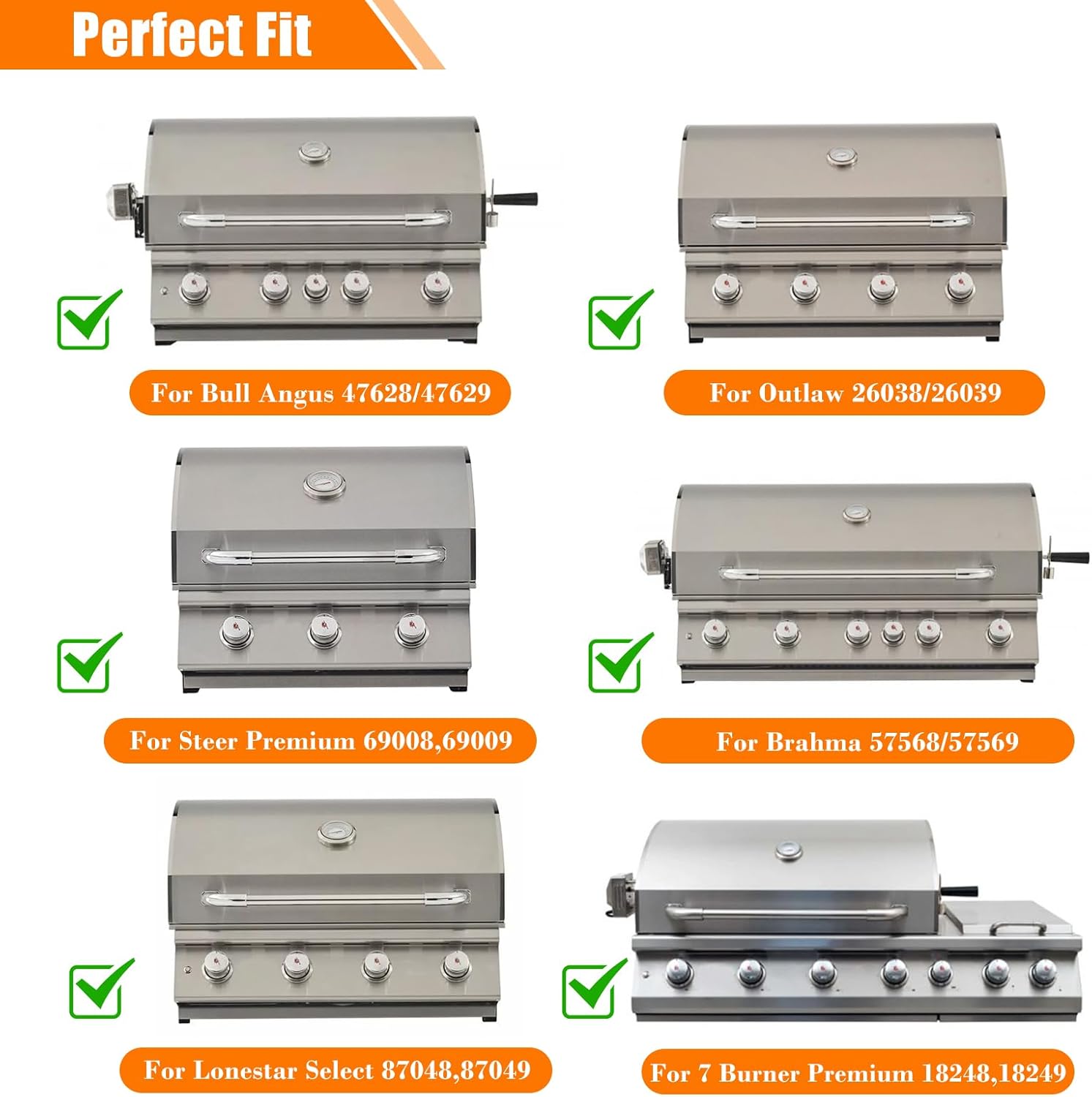 First 47629 Heat Plate Shield Kit for Bull 16631, 16520, Bull Angus 4 Burner 47629 ...