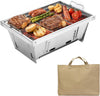 Portable Charcoal Grill, Camping Charcoal Grill for IGT Table, Folding Barbecue Tabletop Grill with Carry Bag, for Outdoor Cooking Picnics Beach