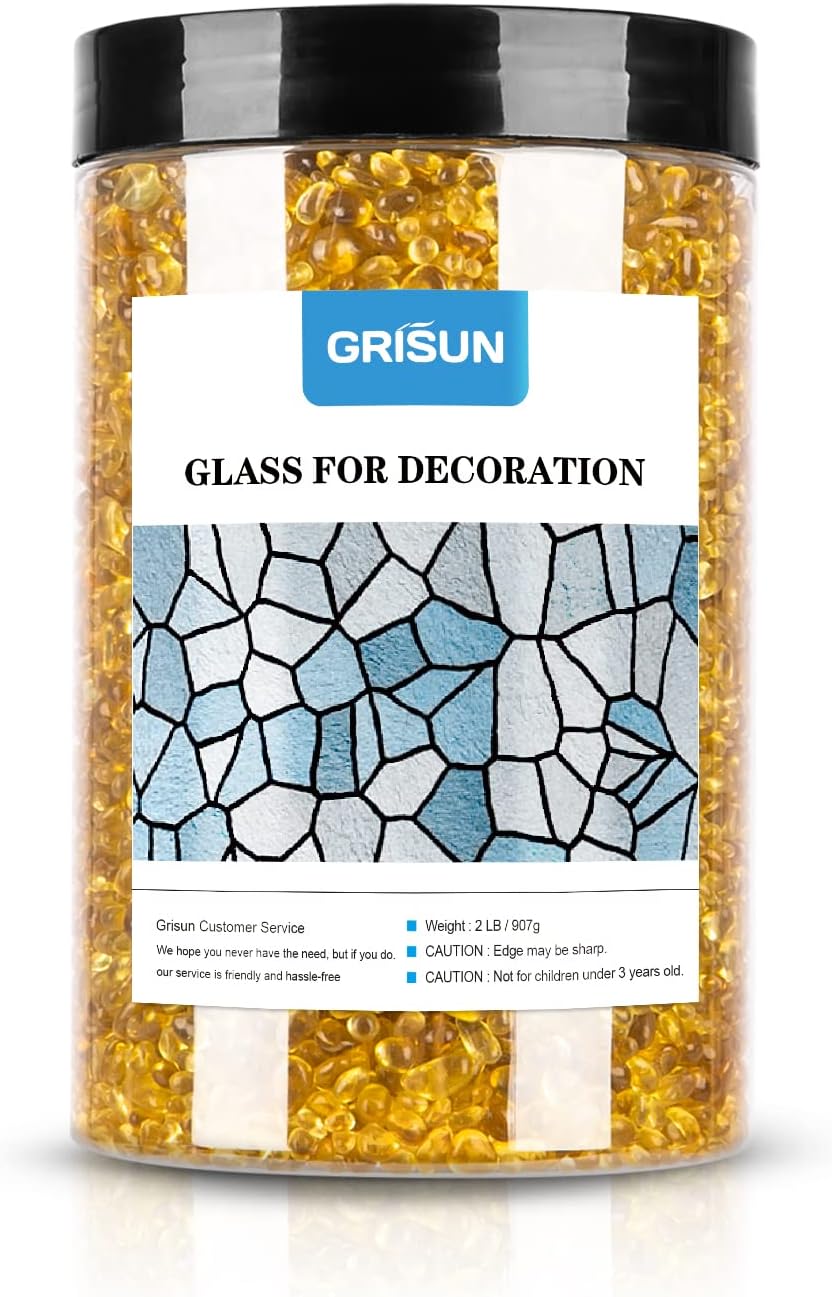 Crushed Glass for Resin Art Supplies High Luster Fire Glass Gravel Stone  Glitter Resin Art Aquarium Garden Decoration