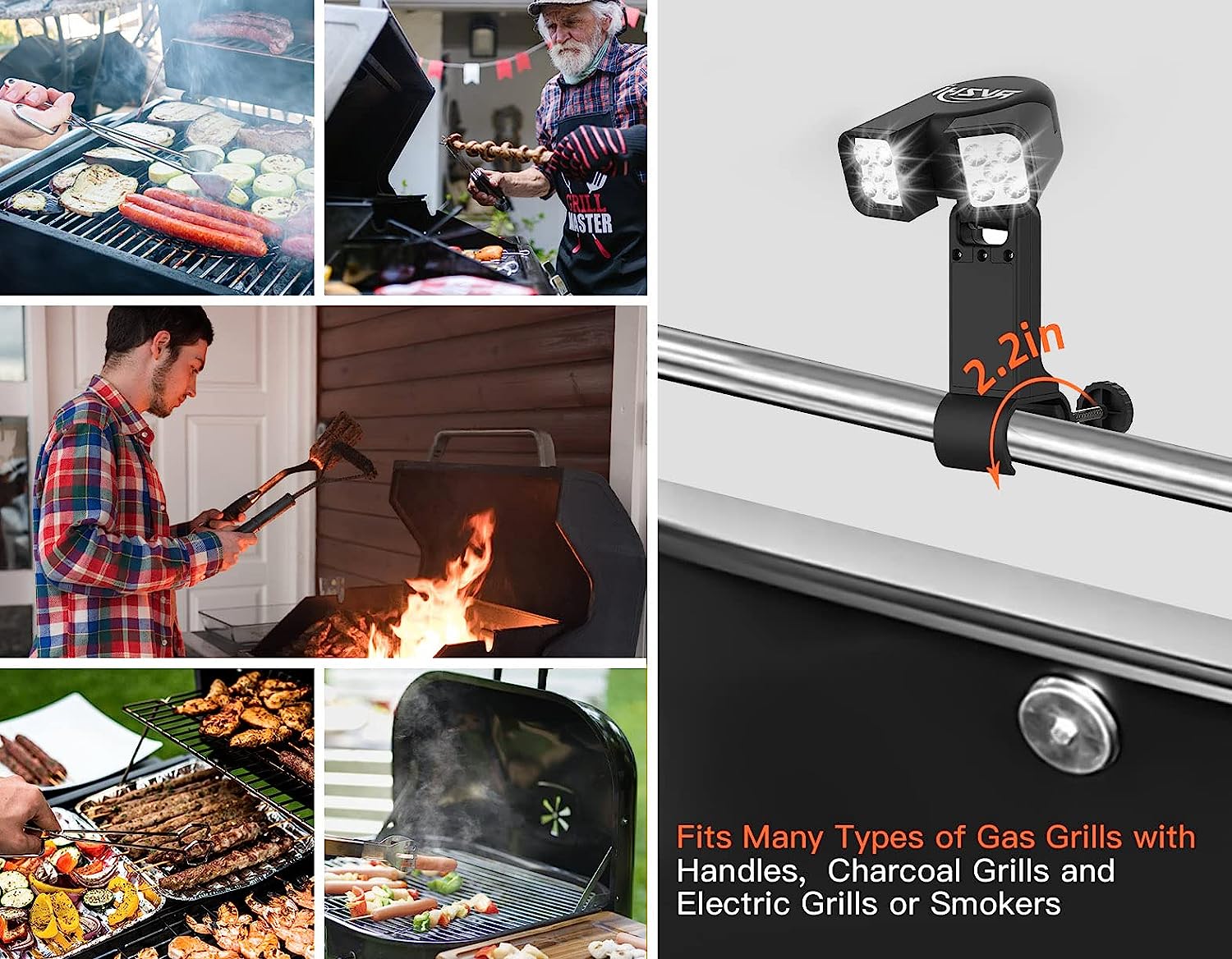 LED Grill Light for Outdoor BBQ Grilling Accessories Fit for Grill Handle Father s Day Gifts Men Hushand Grandpa Gift