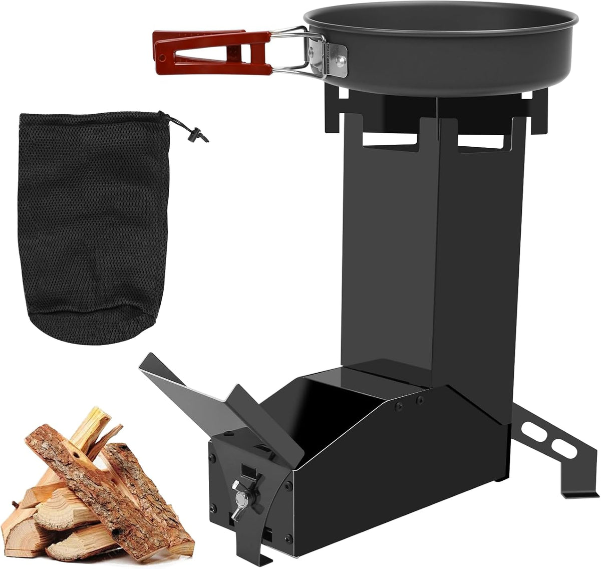 Portable Wood Mini Burning Stove Rocket Stove for Cooking, Fire Campin ...