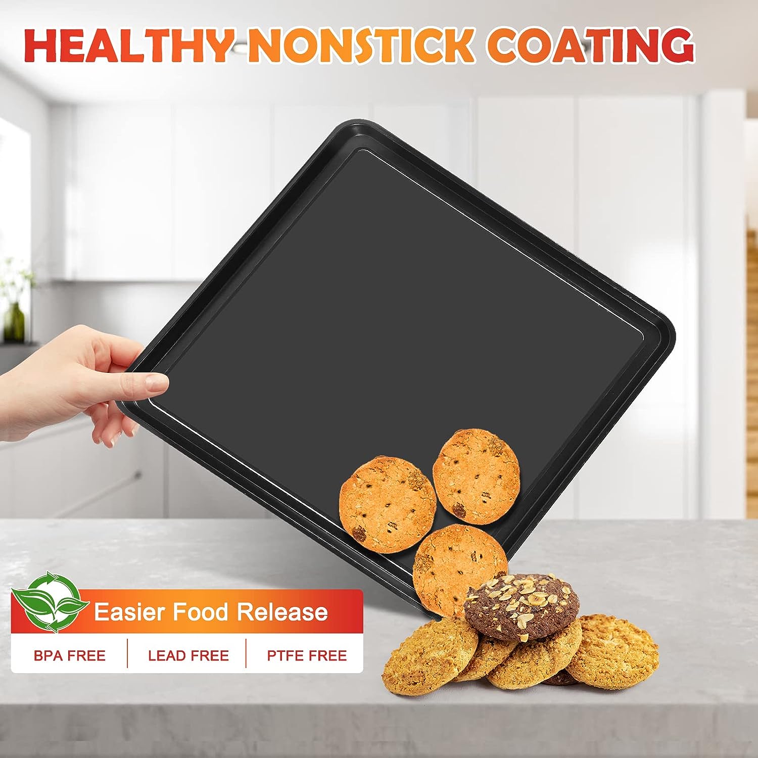 12x9x2 Baking Sheet Baking Pan Bakeware Tray Toaster Oven Pan Compatible with Ninja OG701 Woodfire Outdoor Grills