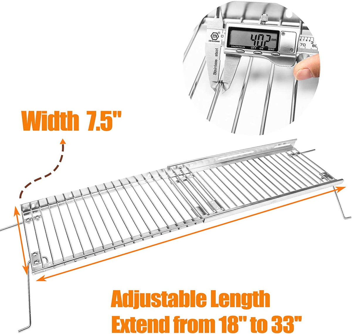 Grill Warming Rack for Brinkmann 3-6 Burner Gas Grills, 18-33'' Length ...
