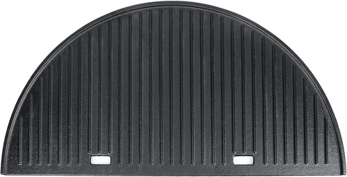 Half Moon Cast Iron Griddle for Kamado Joe Big Joe 24 Inch, Weber Summit Kamado E6/S6 Charcoal Grills