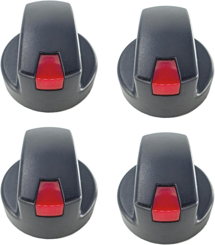 Control knobs for Char-Griller 8136, 8536 Flat Iron Gas Griddle Grill and 3 Burner Camp Stove 3338, 3138,4 Pack