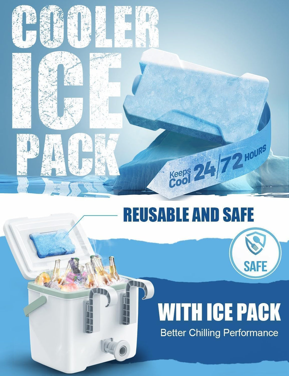 13L Pool Cooler with Ice Pack, Insulated Hanging Hard Cooler for Above ...