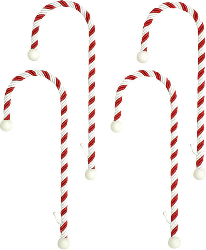 4-Pack Candy Cane Stocking Holder, Lightweight Christmas Stocking Hanger Fireplace Mantel Decorations, Holds up to 10 pounds