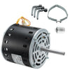 1/2HP Furnace Blower Motor, 1075RPM 5-Speed, 208/230V 2.7A, 48 Frame 3.4" Shaft 0.5"Diameter, CW/CCW Dual Rotation, 7.5μF/450V Capacitor,11" Hold Hoop