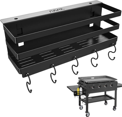 Upgraded Griddle Caddy Space Saving BBQ Accessories Storage Box for 17'', 22'', 28" and 36" Blackstone Flat Top Griddle Grills