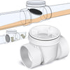 3 Inch Backwater Valve Drain Backflow Preventer Valve Prevent Sewage and Rainwater from Flowing Back(White PVC)