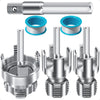 3PCS Internal External Pipe Threading Tool Set, 1/2'' 3/4'' 1'' PVC Plastic Pipe Threader Kit, Drill Threading Tool for Plumbing Projects Home Repair