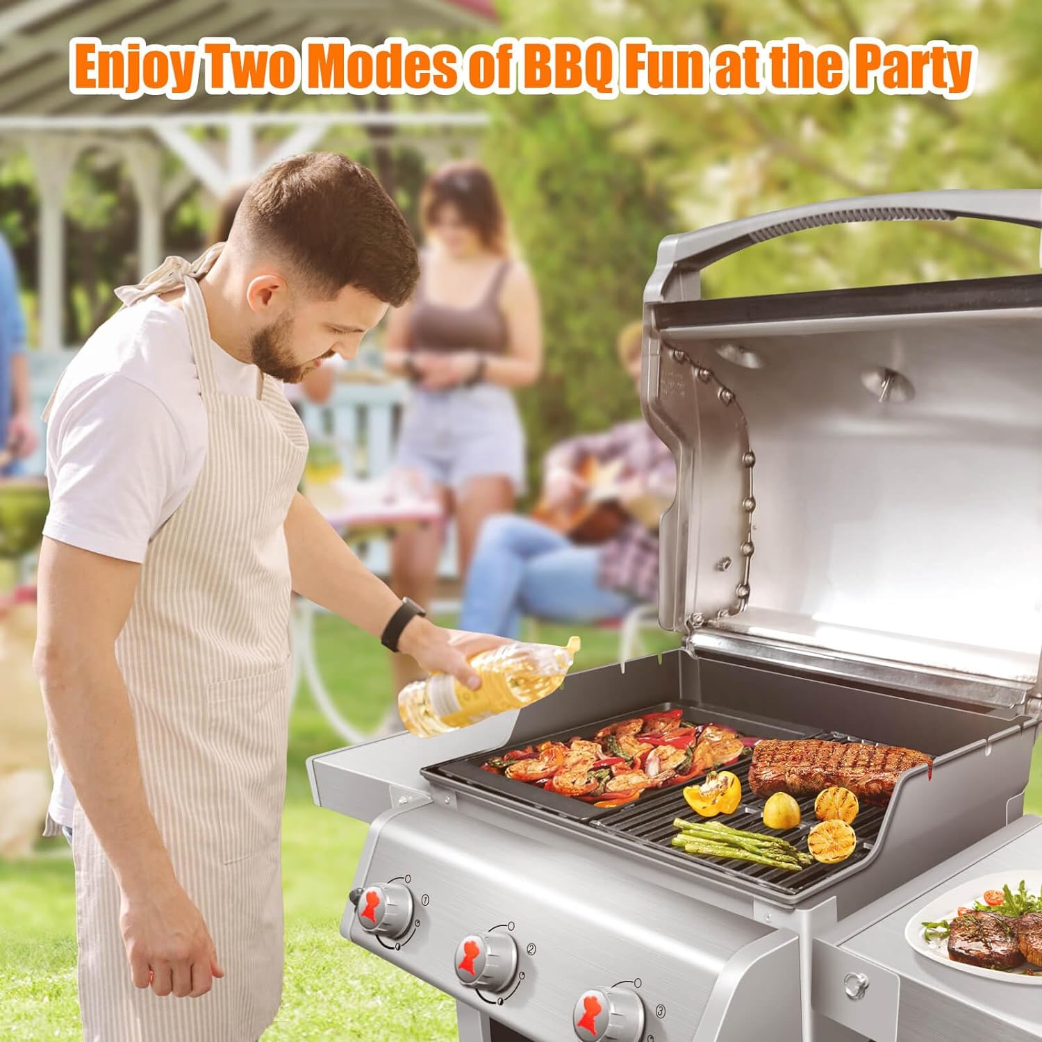 Bbq Griddle BBQ Future Inch 7638 Reversible Grill Griddle For