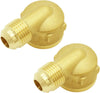 Propane Gas Water Oil 90 Degree Elbow Connector Coupling Fittings For BBQ Grills, Olympian Wave Heater 4050-0608 Brass Tube Fitting