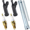 2pcs F7TC Spark Plugs GX120 GX160 GX200 GX240 GX270 GX340 GX390 Sparkplugs for Generator Lawnmower Chainsaw with Spark Plug Boot Caps & Wrench