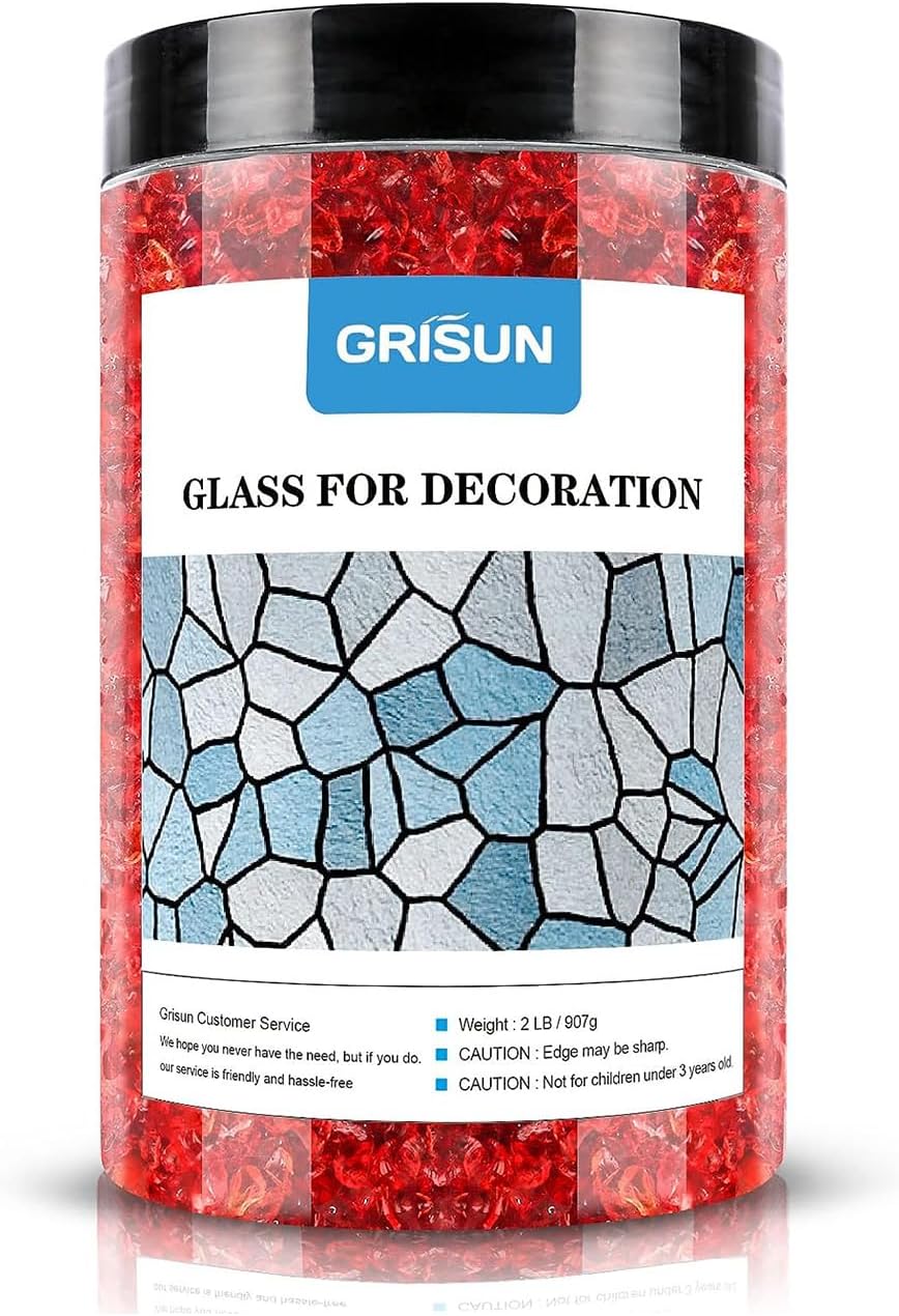 Crushed Glass for Resin Art Supplies High Luster Fire Glass Gravel