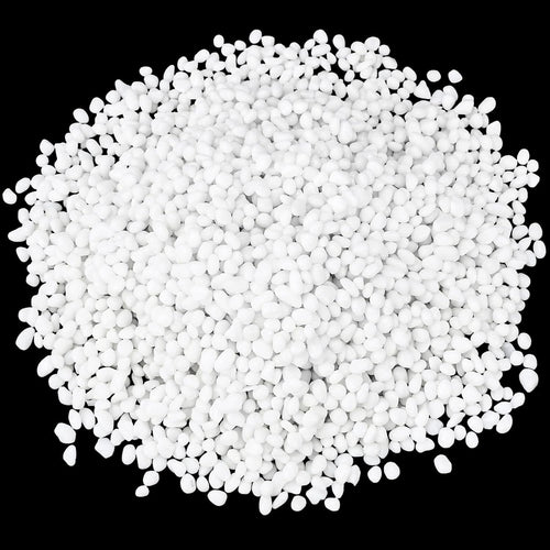 2 Lbs Jar 3-6mm White Porcelain Round Crushed Fire Pit Glass Glitter Glass Pebbles Gravel Stone for Crafts Resin Art, Garden Decoration, Fireplace