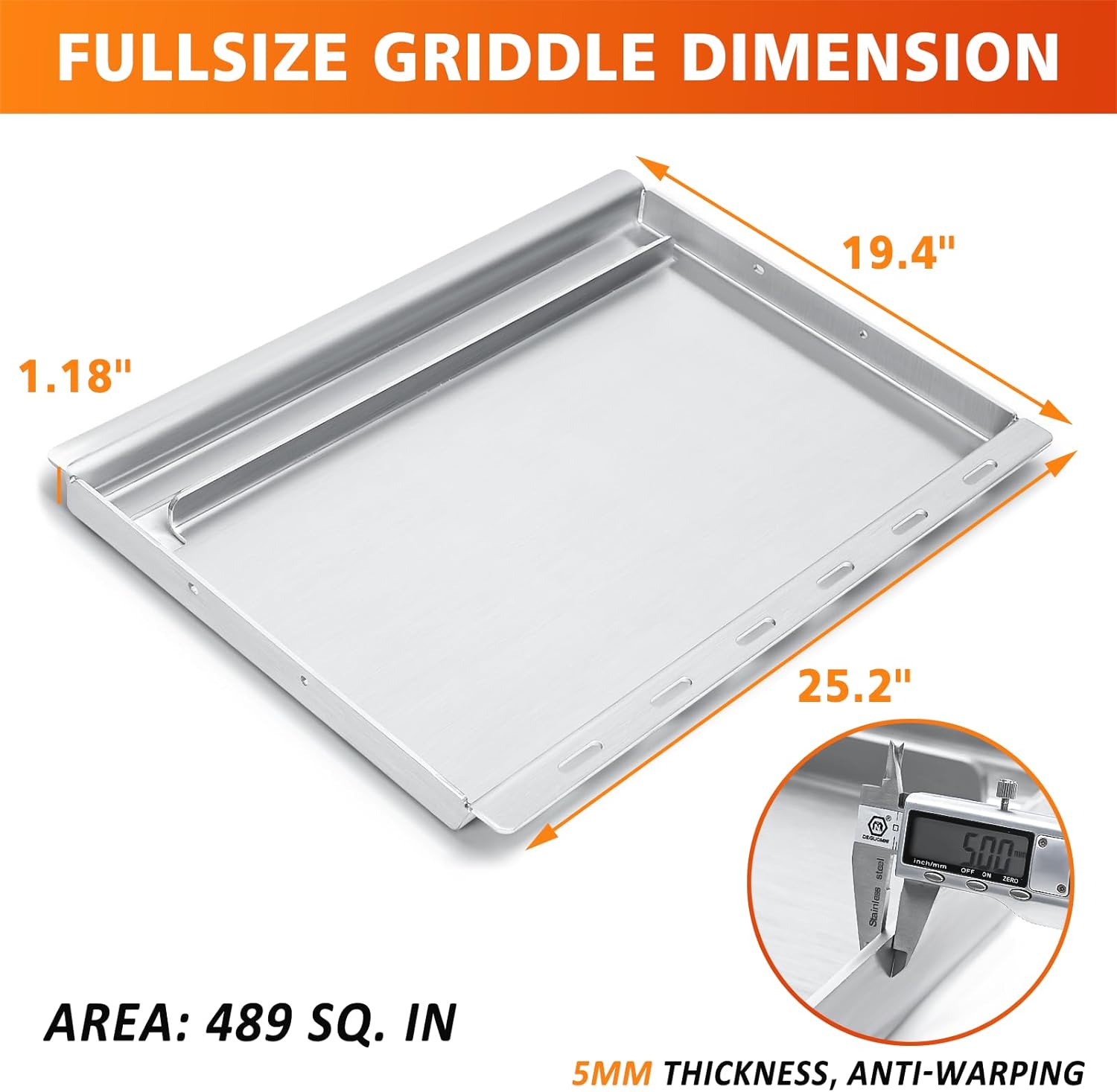 Griddle Dimensions Full Size Griddle for Weber Genesis 300 Series E310, E320, E330, S310 ...