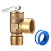 30 PSI Pressure Relief Valve, Boiler Relief Valve with 3/4 NPT Thread, PTFE Thread Seal Tape, Brass, for Hot Water and Cold Water Systems