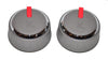 2 Control knobs Kit 66048 for Weber Genesis II E/SE Series 210, 310, 410, 610, 435 Grills (Model Years 2017 and Newer)