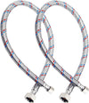 2 Pack 12" Faucet Hose Connector, 3/8" Comp x 1/2" FIP Braided Stainless Steel Faucet Water Supply Lines for Bathroom Kitchen Sink Faucet
