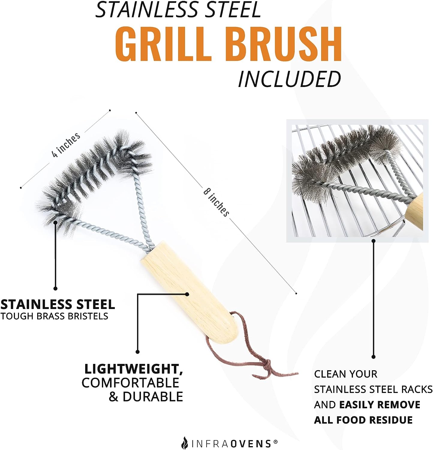 Air Fryer Grill Brush Stainless Steel Accessory Cleaner for Racks  Compatible with Philips, Ninja Foodi, Chefman, Power Airfryer, Secura,  Black Decker