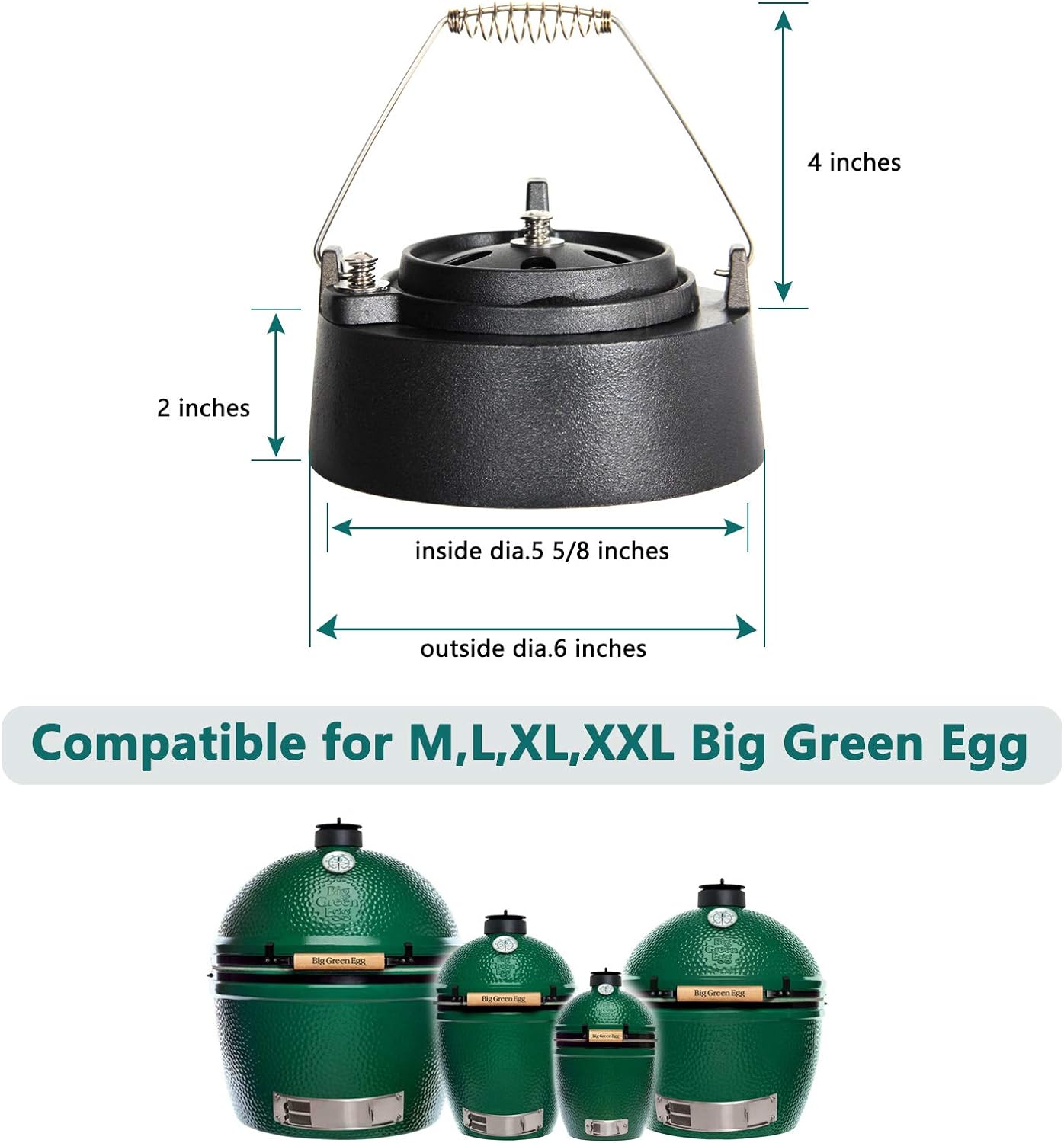 Kamodo Grill VANKEY Ceramic Chimney Cap For Kamado Joe Grills