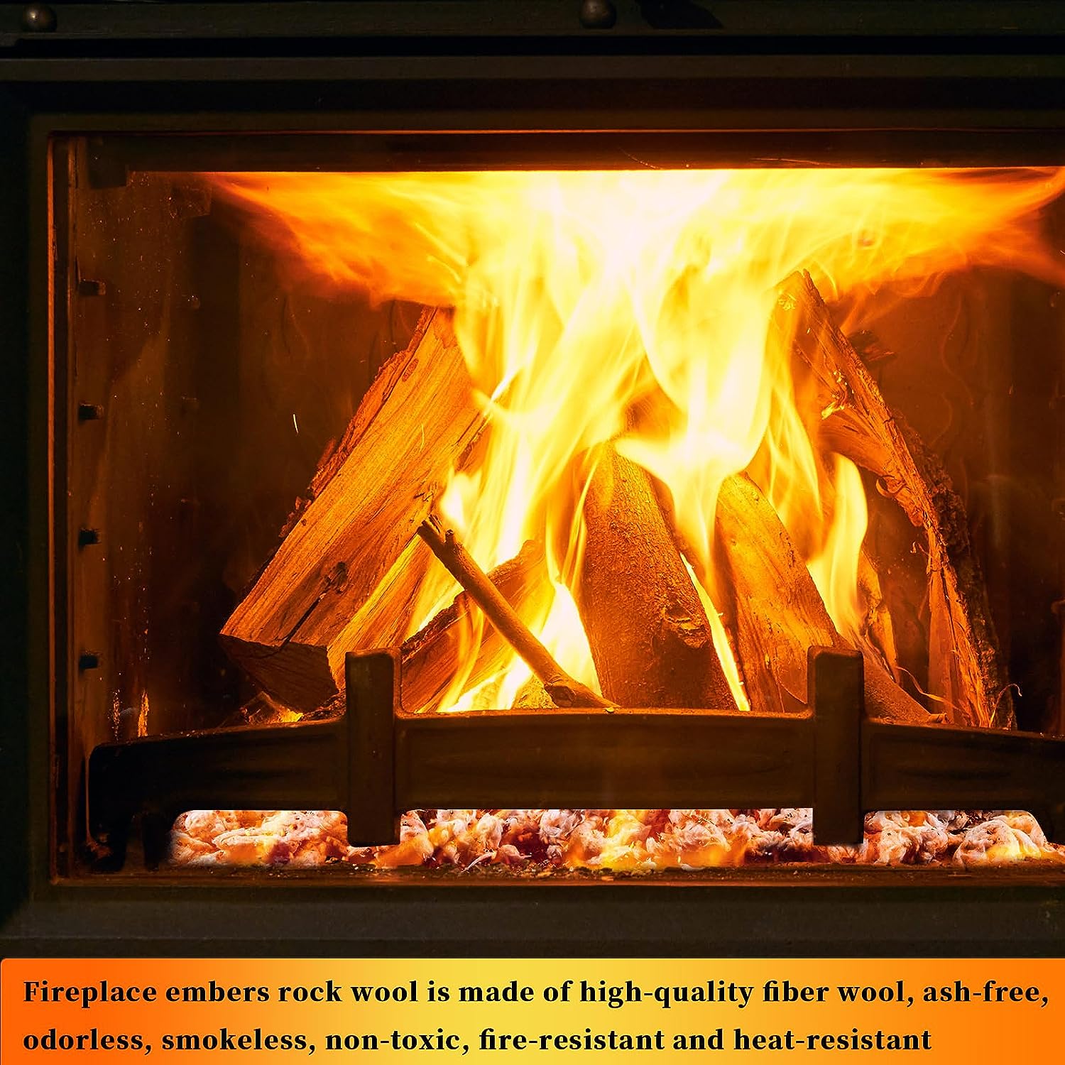 Glowing Fireplace Embers GAS Fireplace Glowing Embers, Rock Wool for Vent Free or Vented GAS Log Sets, Inserts and Fireplaces. Large Bag 4 oz