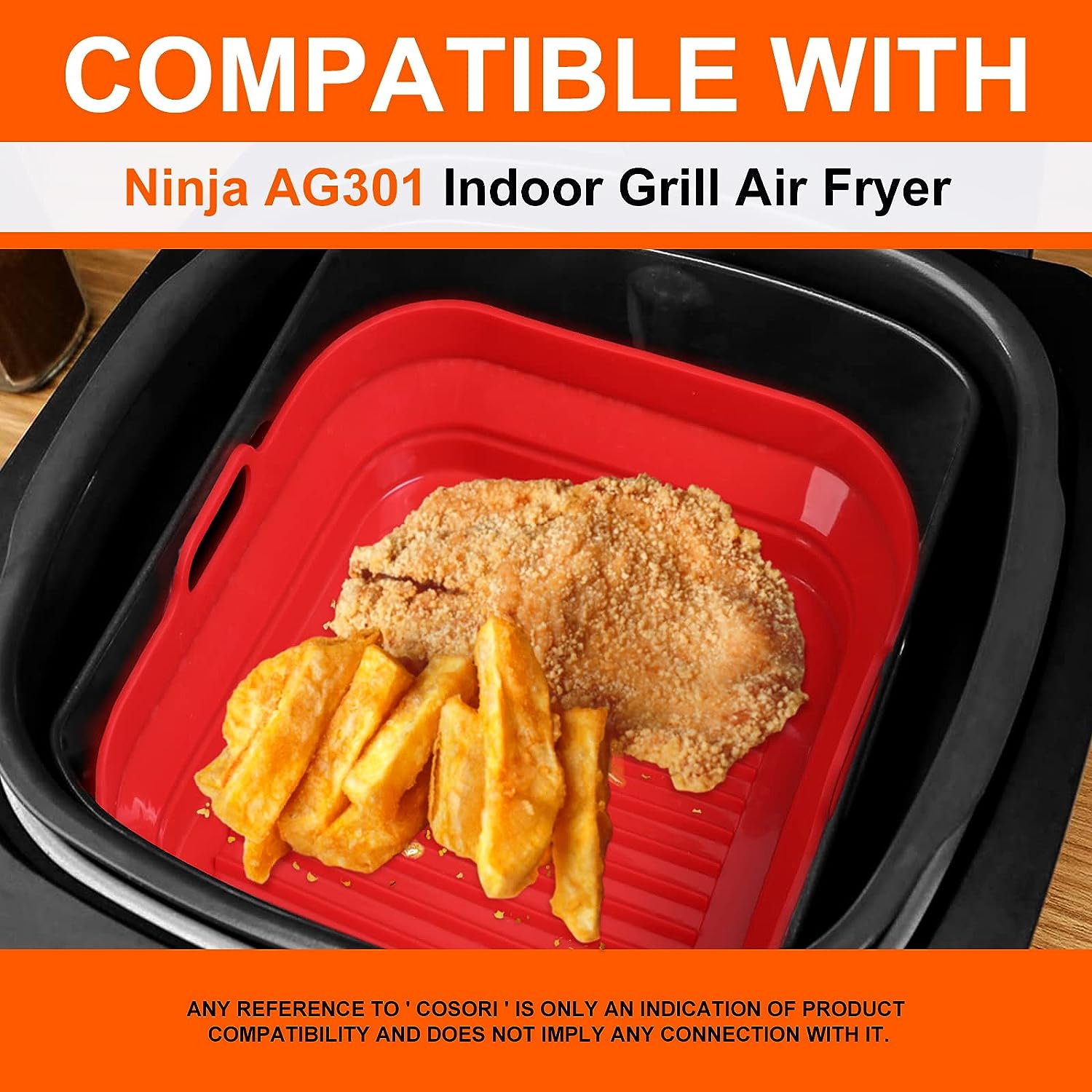 Air Fryer Reusable Liner Accessories for Ninja Foodi Grill AG301 5