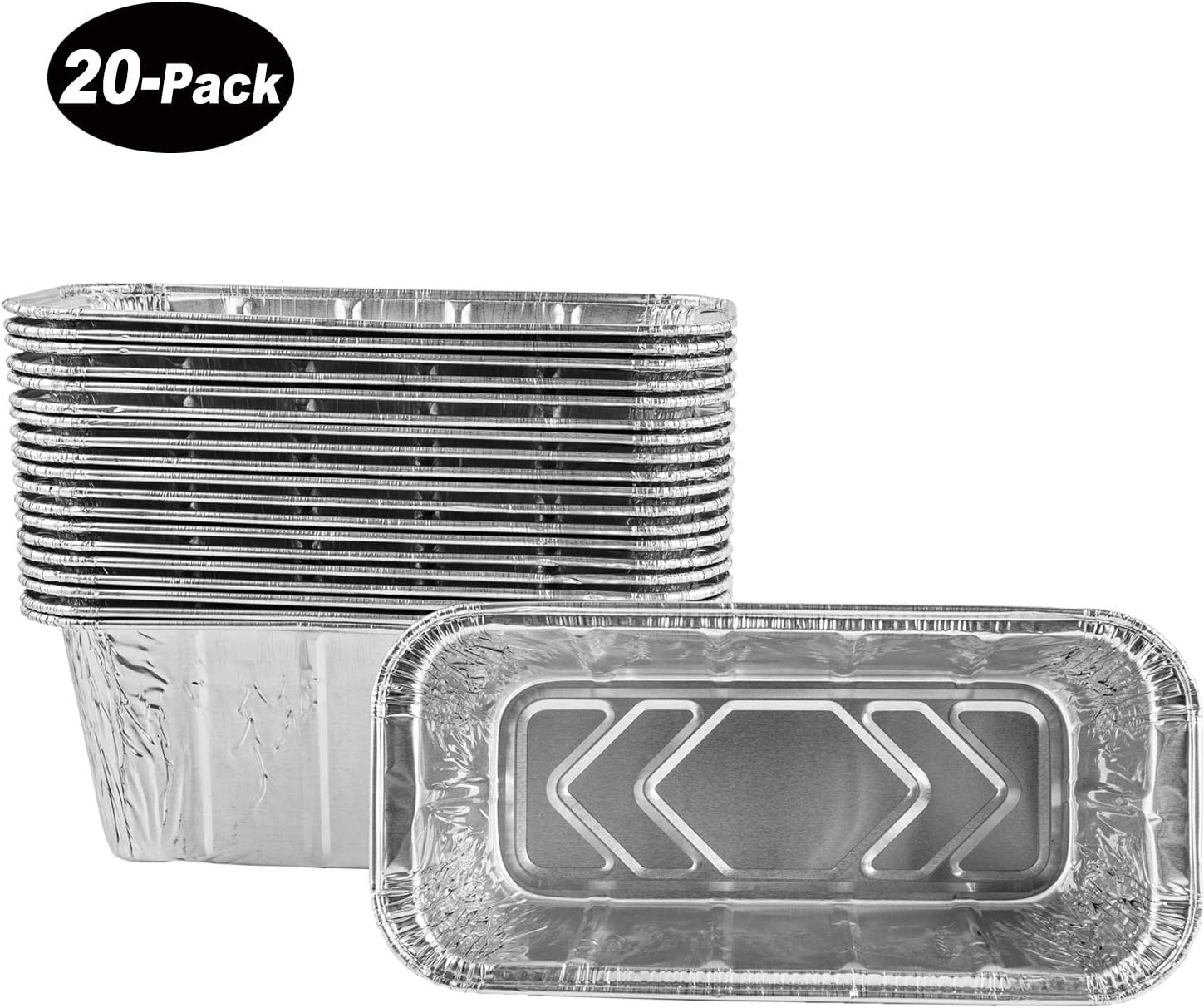 Disposable Aluminum Foil Pans with Lids Pack of 30