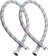 2Pcs 16'' Faucet Hose Connector, 3/8" Comp x 1/2" FIP Braided Stainless Steel Faucet Water Supply Lines for Bathroom Kitchen Sink Faucet