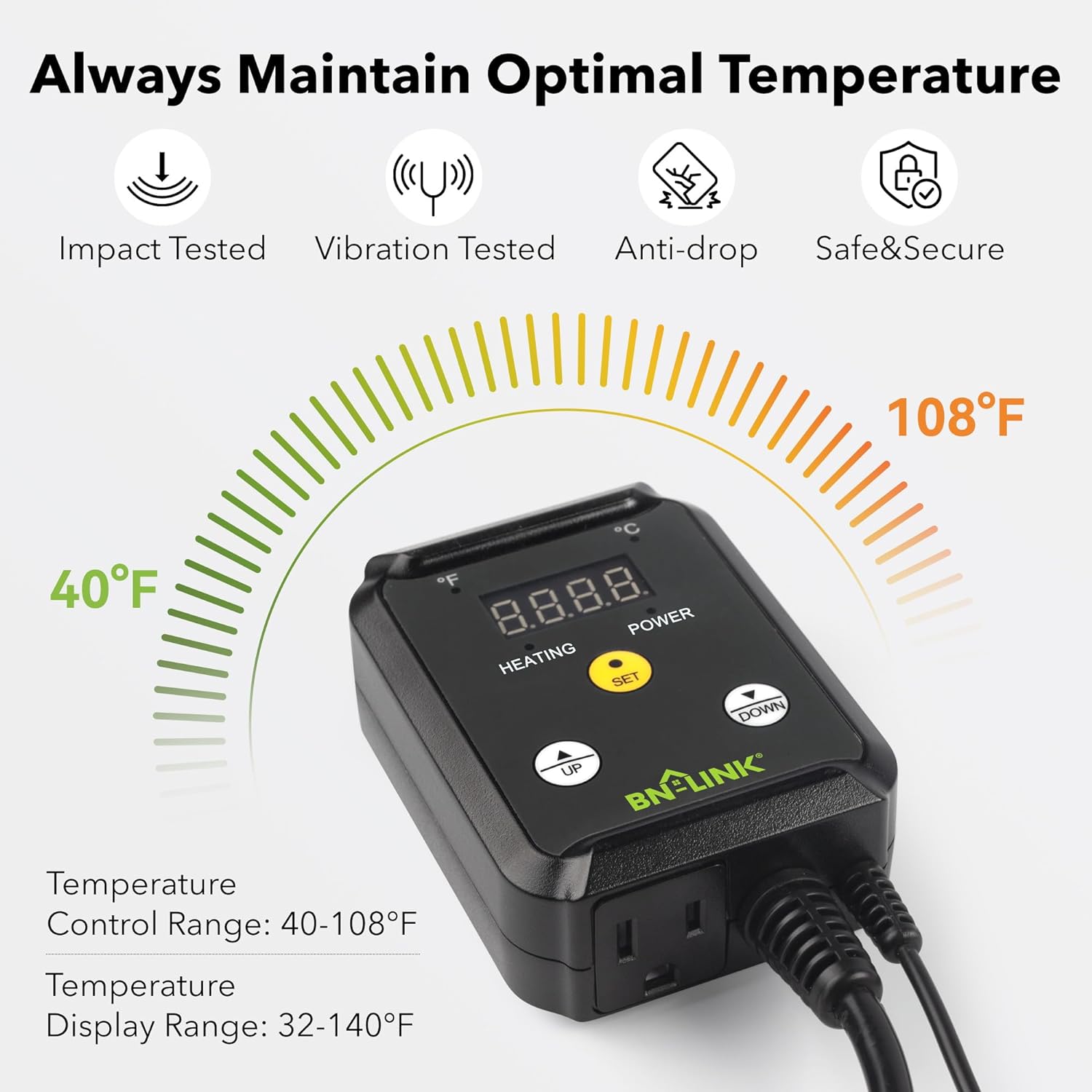 Digital Heat Mat Thermostat Controller for Seed Germination