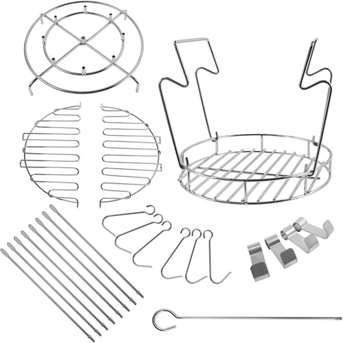 Turkey Fryer Parts Kit with Bunk Bed Basket for Char-Broil The Big Easy, 23Pcs Turkey Fryer Accessories Kit