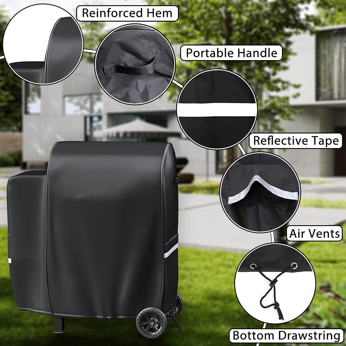 Housse De Protection Pour Barbecue ZJYWSCH Pit Boss Pro Series Ii 600 Fumoir Granul S De Bois Pb600ps1 600d Housse De Protection Robuste Et~p115716645