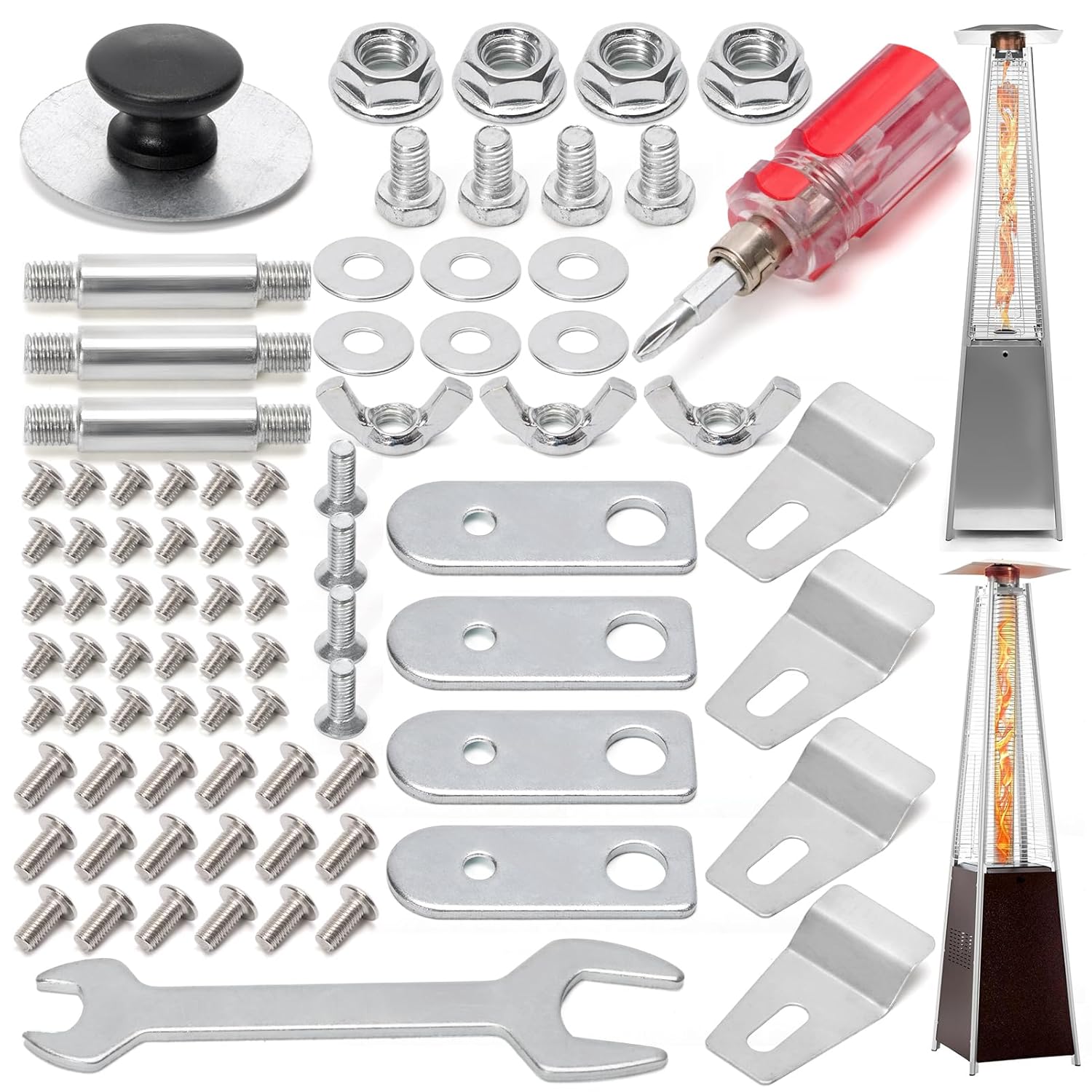 andersen and stokke patio heater parts Patio Heater Hardware -Bolt & Nut Set for Propane Patio Outdoor Space Heater Screw Sets Accessories for Outdoor Pyramid Patio Heater