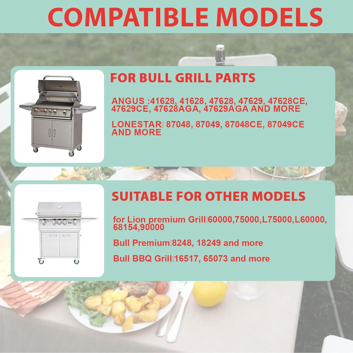 Angus Part 16517 Flat Top Griddle Insert for Bull Grill 4 Burner Angus 41628, 476 ...