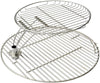 Grates Combo Kit Fits Large Big Green Egg, Char-Griller, Kamado Joe Classic, Pit Boss K22, Louisiana K22, 18.5" Cooking Grate and 13.5" Warming Rack