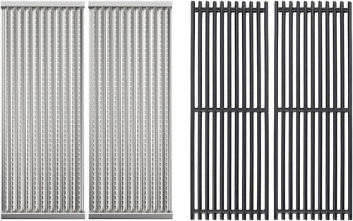 Cooking Grates & Emitter Plates for Char-Broil 463241013, 463243812, 463243911, 463246909 2 Burner Gas Grills