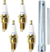 4pcs F7TC Spark Plugs GX120 GX160 GX200 GX240 GX270 GX340 GX390 Sparkplugs with Wrench for 4-Stroke Engine Generator Lawnmower Chainsaw etc