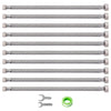 10 Pack 24 Inch Faucet Supply Lines, 3/8" Female Comp Thread x 1/2" FIP Thread Sink Hose Stainless Steel Braided, with 2 Wrenches and 1 Sealing Tape