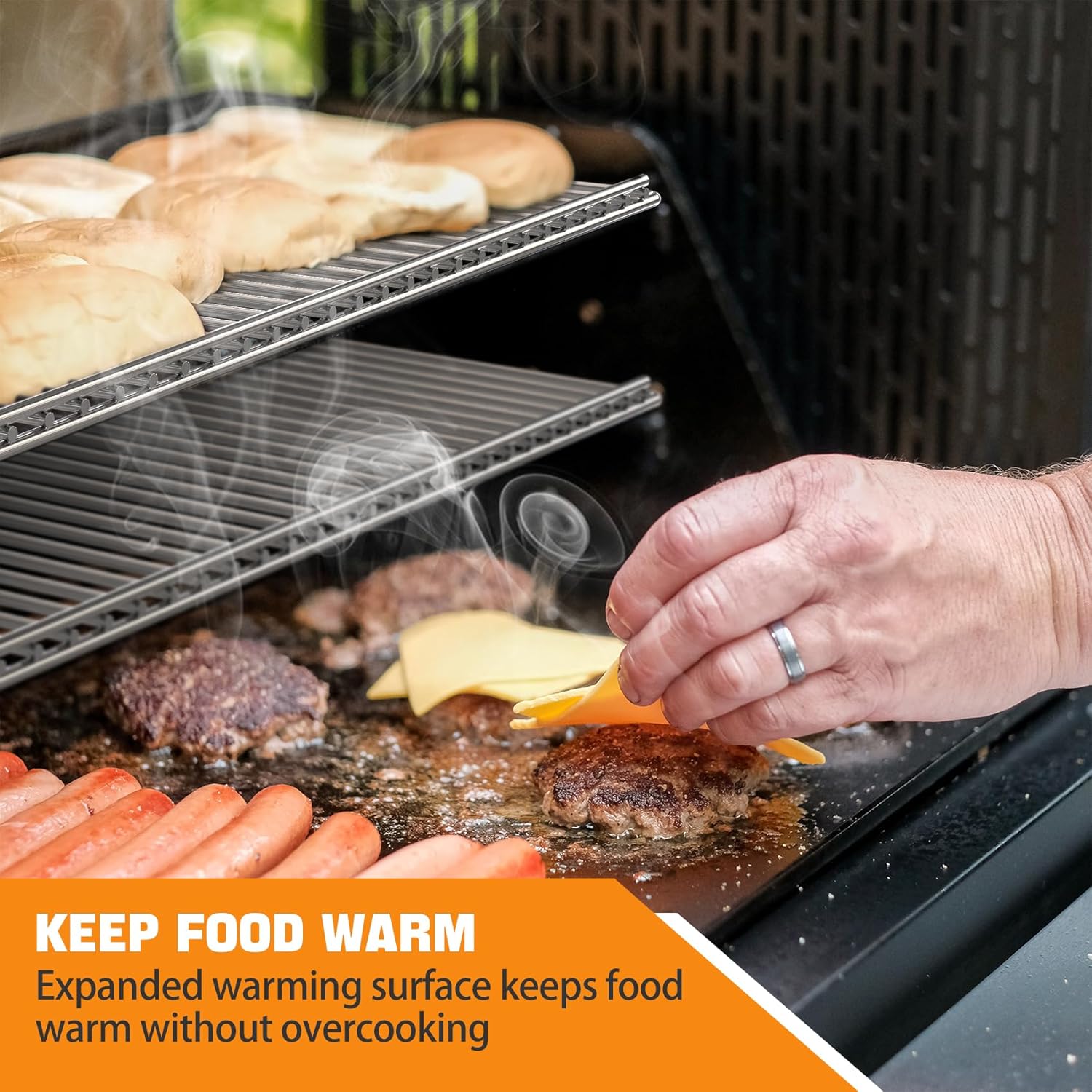 2 Pack Warming Rack for Masterbuilt Gravity Series 800 Digital Charcoa ...