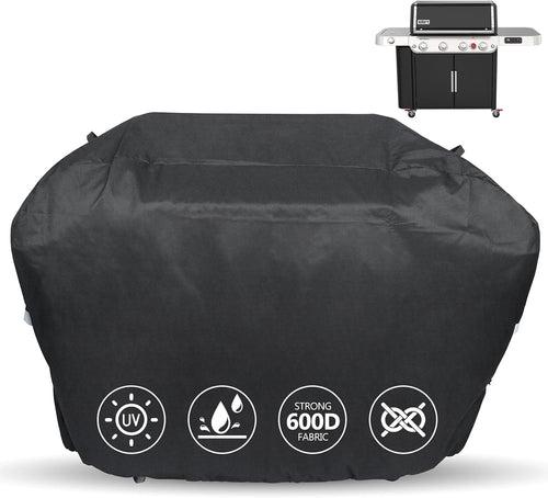 7758 Grill Cover for Weber Genesis 4 Burner Gas Grills made at 2022 and newer models, for Genesis E-435, S-435, SPX-435, 72"W x 28"D x 48"H