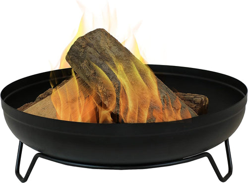 23-Inch Steel Wood-Burning Fire Pit Fire Bowl for Outdoor Patios, Backyards & Fireplace Camping Uses