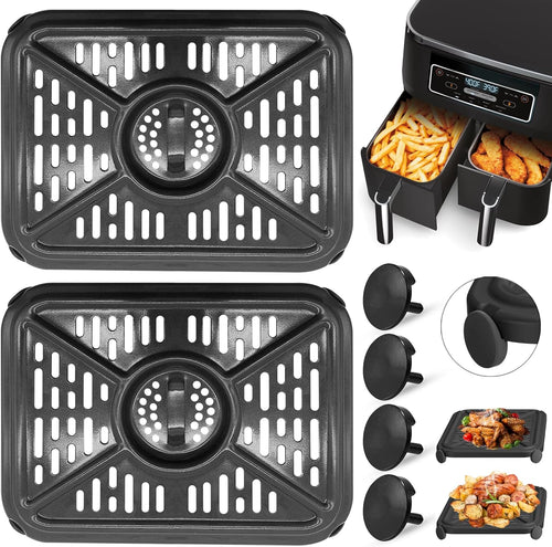 Air Fryer Grill Pan for Ninja AD350CO DZ401 Foodi 10 Quart 6 in 1 DualZone XL 2 Baskets Air Fryer, Crisper Plate Grill Plate Tray Accessories